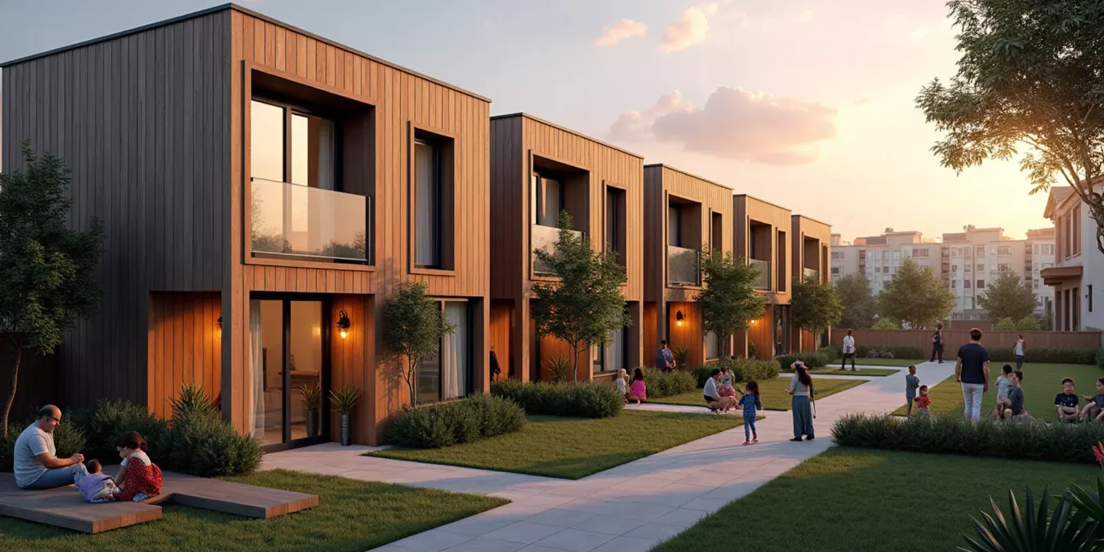 Lot and Block Townhouses: Eficiencia y Comunidad